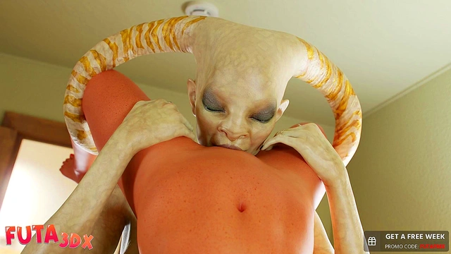 Futa3d X - BIG DICKED FUTA ALIENS Fucking Hot Brunette And Redhead
