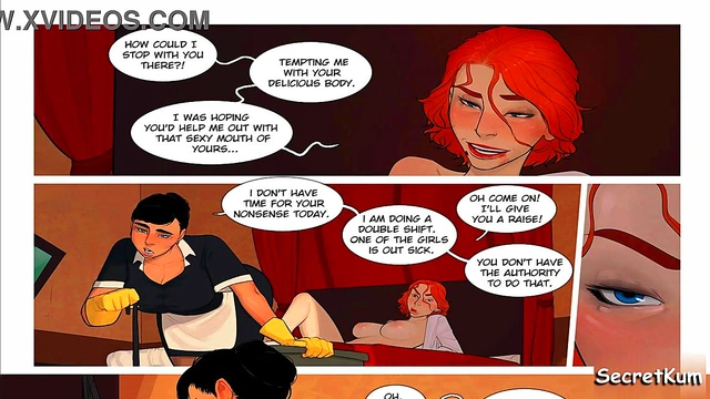 The mess pt 1 - Good maid's clean dicks too - submissive Maid Gives her Futa Boss a