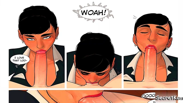 The mess pt 1 - Good maid's clean dicks too - submissive Maid Gives her Futa Boss a