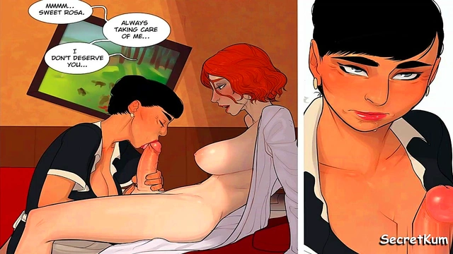 The mess pt 1 - Good maid's clean dicks too - submissive Maid Gives her Futa Boss a