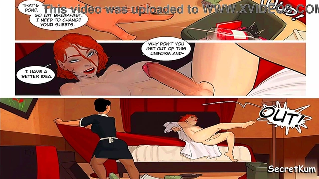 The mess pt 1 - Good maid's clean dicks too - submissive Maid Gives her Futa Boss a