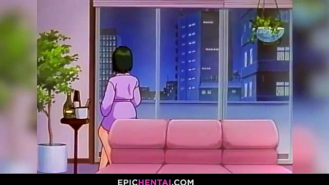 Wild lesbian hentai triangle