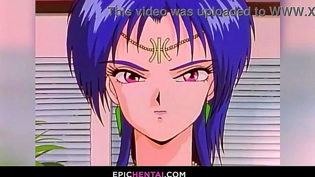 Wild lesbian hentai triangle