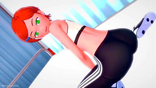 Gwen visits the infirmary to play with a big cock (uncensored) (hentai) (adult version)