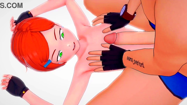 Gwen visits the infirmary to play with a big cock (uncensored) (hentai) (adult version)