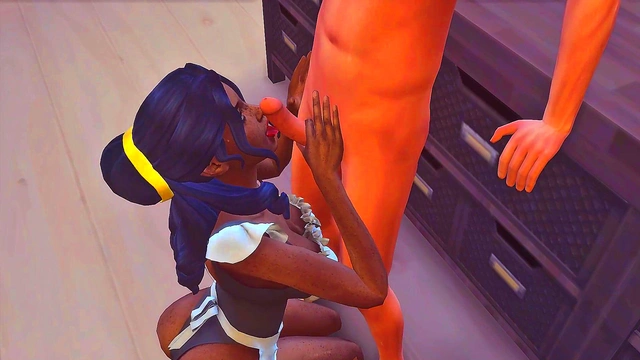 Elderly man eating hot maid // The sims 4 // hentai