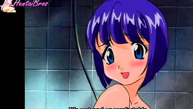 hentai girl seduce guy while bathing