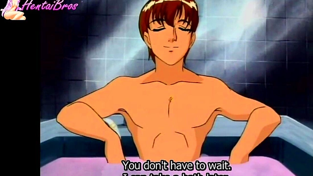 hentai girl seduce guy while bathing