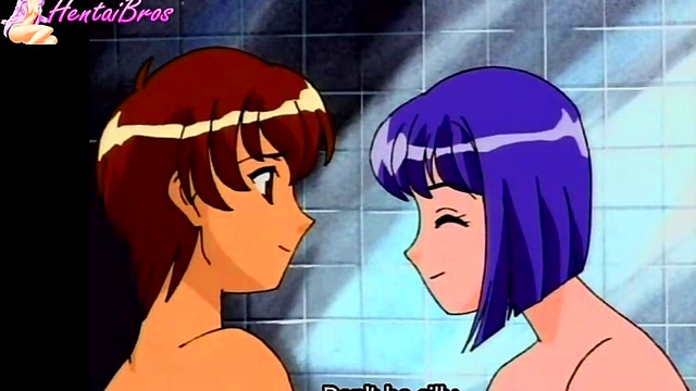 hentai girl seduce guy while bathing