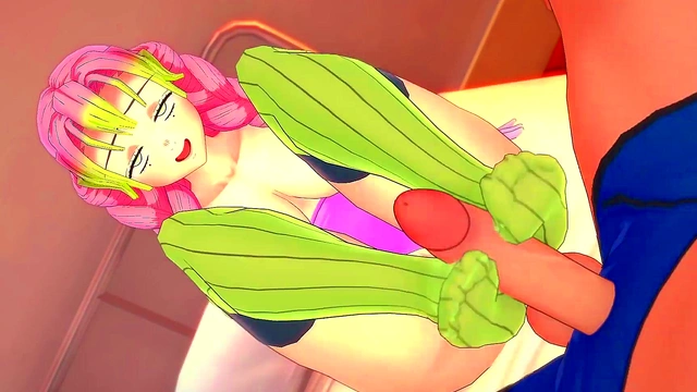 Mitsuri Kanroji is hot and wants to have fun playing with a big cock (hentai) (uncensored)