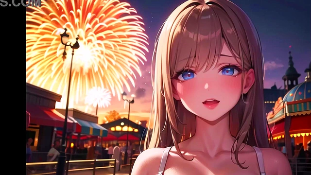 Girls are having fun at the amusement park! (with pussy masturbation ASMR sound!)