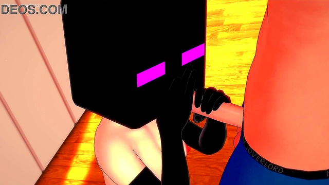 Enderwoman is hot and wears fishnet stockings to fuck (hentai) (minecraft)