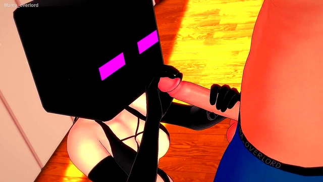 Enderwoman is hot and wears fishnet stockings to fuck (hentai) (minecraft)
