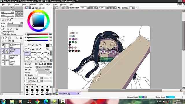 Desenhando Hentai Nezuko Kamado (Kimetsu no Yaiba) - Repost