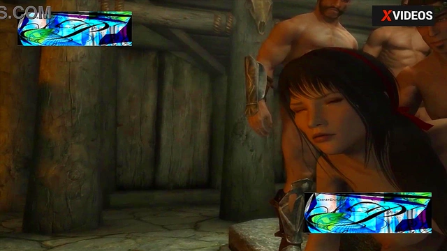 Hentai Syba Brunette Wizard girl 4some