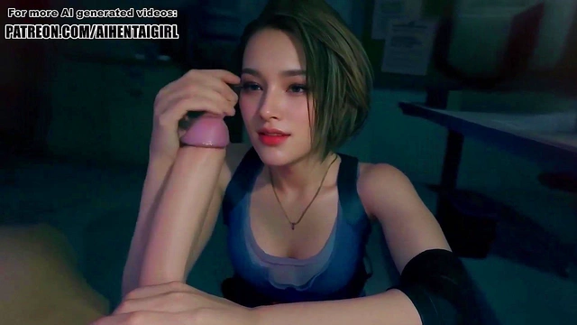 Resident Evil Jill Valentine cosplay Handjob