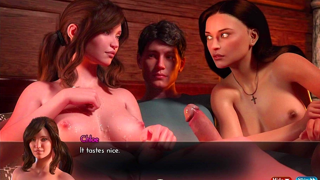 The Genesis Order - Sex Scene 14 - two Lovely Girls Eat my Cum - 60 Fps HD Porn Game