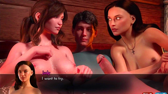 The Genesis Order - Sex Scene 14 - two Lovely Girls Eat my Cum - 60 Fps HD Porn Game