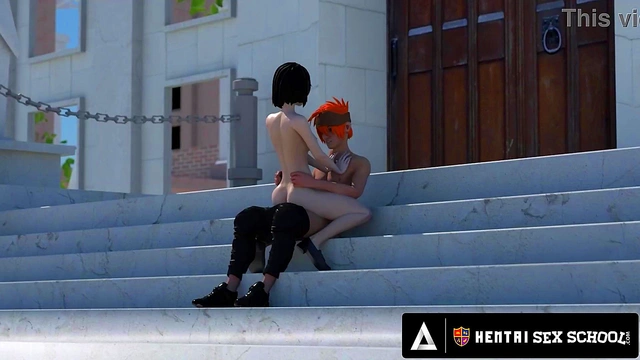 HENTAI SEX UNIVERSITY - Hentai Students Fuck In Public and Lesbian Scissor In Private