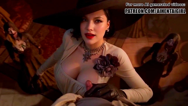 Resident Evil Lady Dimitrescu cosplay Jerking you off