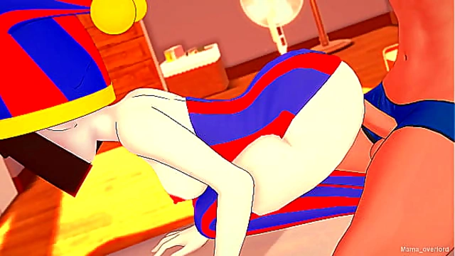 Pomni (digital circus) is only wearing a towel and wants to fuck (hentai version)