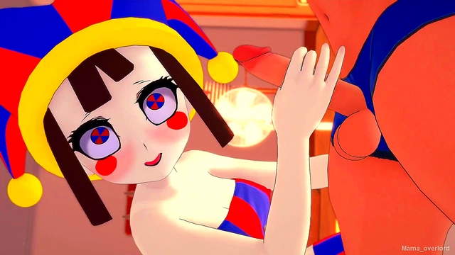 Pomni (digital circus) is only wearing a towel and wants to fuck (hentai version)