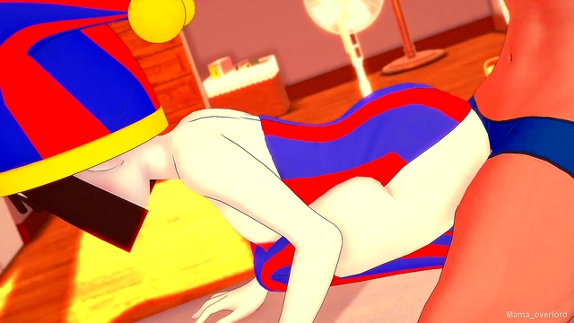 Pomni (digital circus) is only wearing a towel and wants to fuck (hentai version)