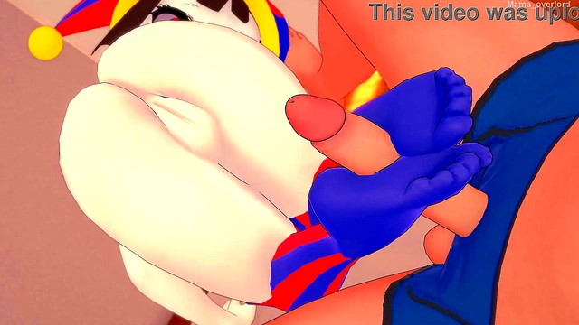 Pomni (digital circus) is only wearing a towel and wants to fuck (hentai version)