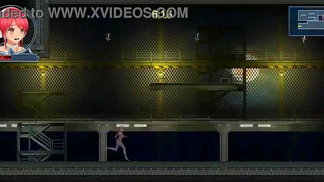 Red haired girl has sex with robot man in Idol run hentai act erotic game