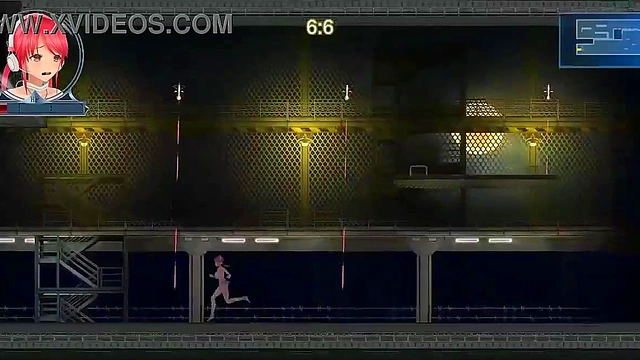 Red haired girl has sex with robot man in Idol run hentai act erotic game