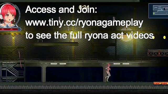 Red haired girl has sex with robot man in Idol run hentai act erotic game