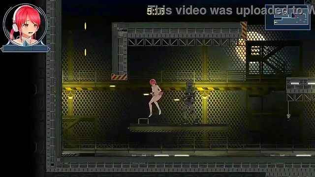 Red haired girl has sex with robot man in Idol run hentai act erotic game