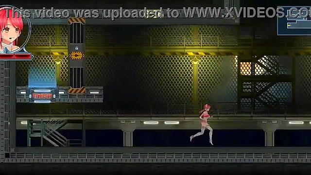 Red haired girl has sex with robot man in Idol run hentai act erotic game