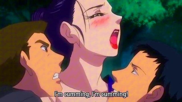 Hentai StepAunt fucks tons of guys in forest