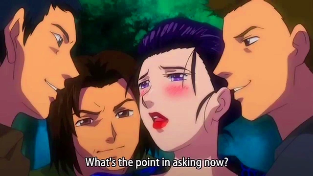 Hentai StepAunt fucks tons of guys in forest