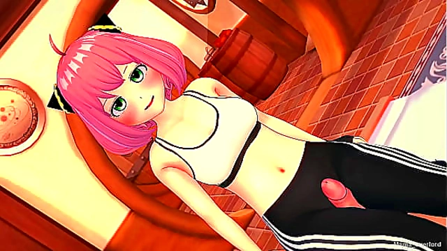 Anya wants to ride a big cock after the gym (adult version) (hentai)