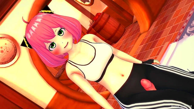 Anya wants to ride a big cock after the gym (adult version) (hentai)