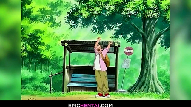 Outdoor hentai fuck in the middle of the night