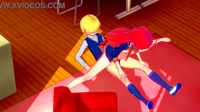 Femdom hentai girl dominating a friend