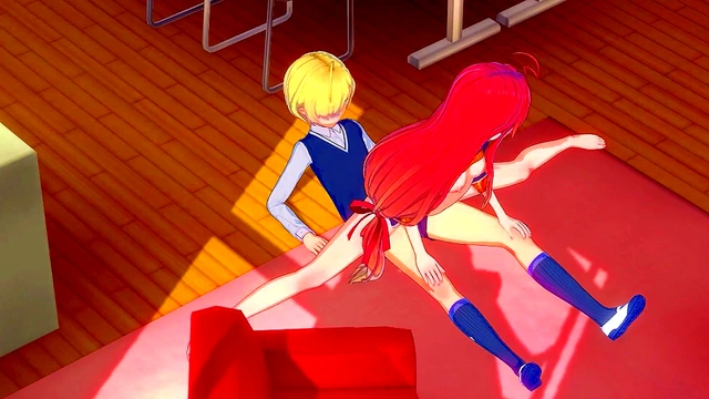 Femdom hentai girl dominating a friend