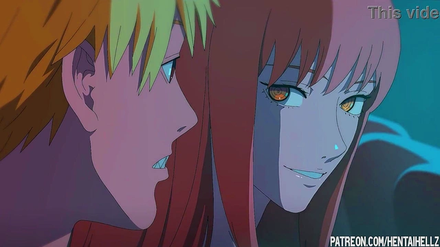 Makima got excited from public sex in the cinema hentai anime