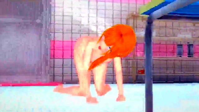 Redhead fucks and sucks dick for a big facial (Hentai) Koikatsu!