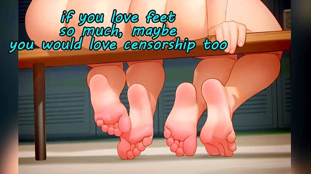 Anime/Hentai feet JOI challenge (feet'JOI'humiliation'censorship)
