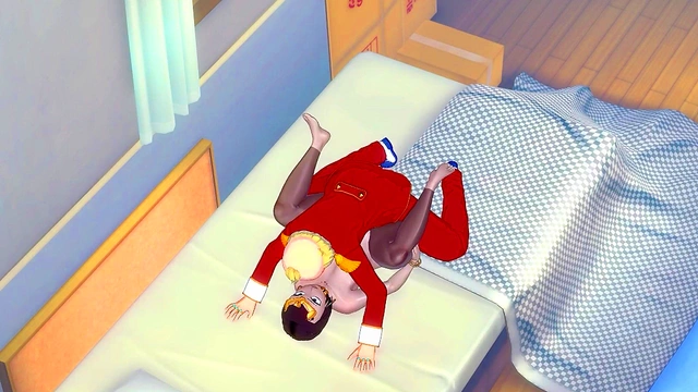 Hentai Raven (Teen Titans) Porn with a man in red suit