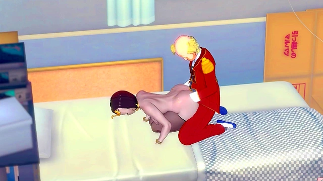 Hentai Raven (Teen Titans) Porn with a man in red suit