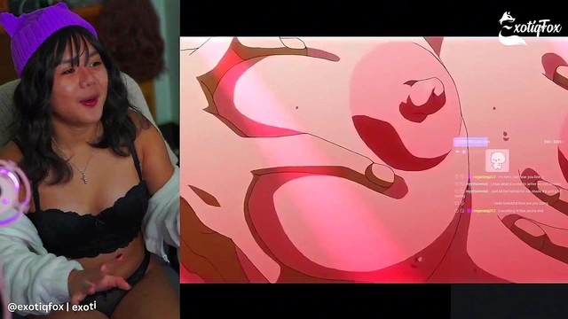 HOT DRAGONBALL HENTAI REACTION CUTE ASIAN STREAMER Exotiq Fox Solo Gooner Girl