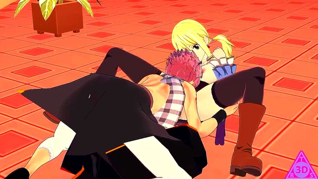 Lucy Natsu Fairy Tail hentai videos blowjob handjob horny and cumshot gameplay porn