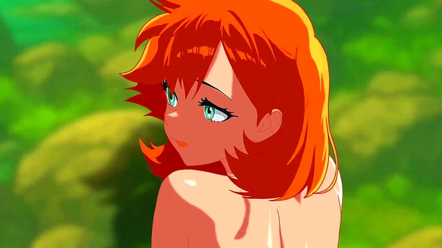 MISTY SUCKS AND FUCKS ASH’S HUGE COCK OUTDOORS POKEMON HENTAI ANIMATION
