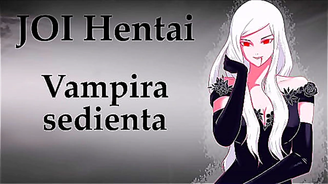 JOI hentai Can you keep up with the vampire?