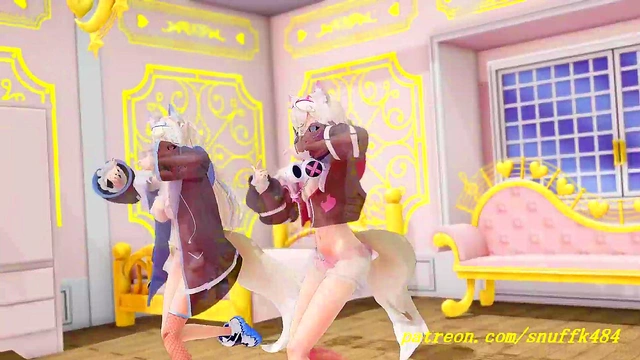 no VR mmd Fuwa Moco Dance 3d hololive Hentai